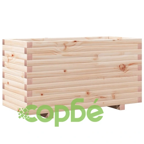 Градинска кашпа 90x40x49,5 см масивна борова дървесина ➤ топ цена ➤ sorbe.bg