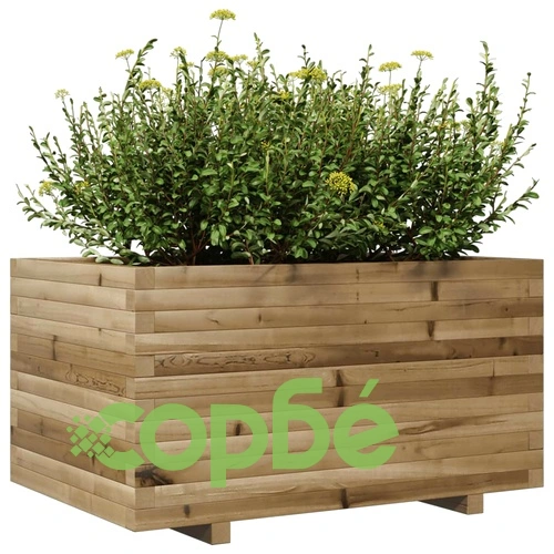 Градинска кашпа, 90x60x49,5 см, импрегнирано борово дърво ➤ топ цена ➤ sorbe.bg