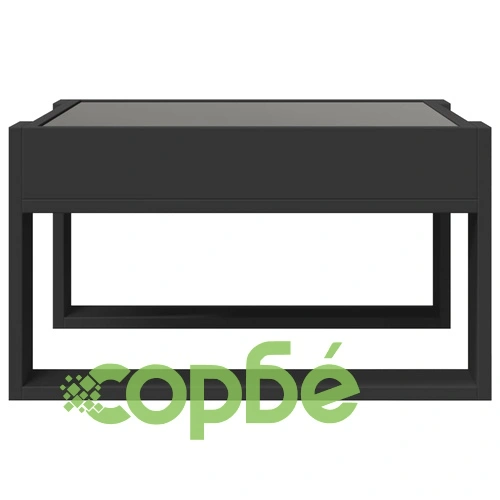 Маса за кафе с Infinity LED, черна, 50x53x30 см ➤ топ цена ➤ sorbe.bg