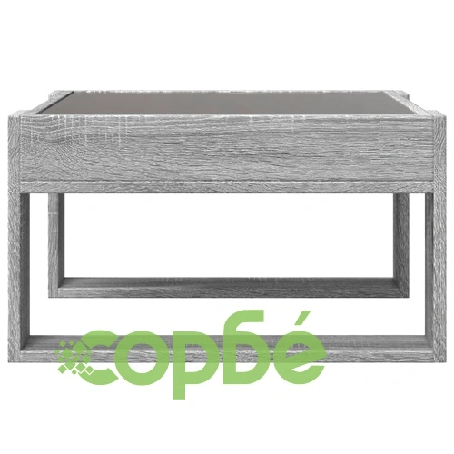 Маса за кафе с Infinity LED, сив сонома, 50x53x30 см ➤ топ цена ➤ sorbe.bg