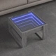 Маса за кафе с Infinity LED, сив сонома, 50x53x30 см