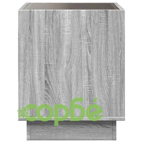 Маса за кафе с Infinity LED, сив сонома, 50x50x50 см ➤ топ цена ➤ sorbe.bg