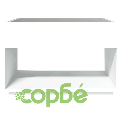 Маса за кафе с Infinity LED, бяла, 70x50x50 см ➤ топ цена ➤ sorbe.bg