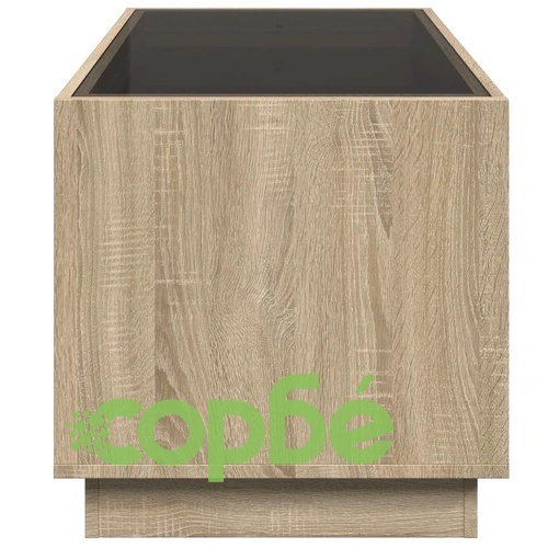 Маса за кафе с Infinity LED, сонома дъб, 70x50x50 см ➤ топ цена ➤ sorbe.bg