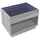 Маса за кафе с Infinity LED, сив сонома, 70x50x50 см
