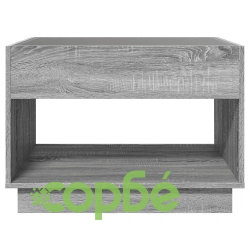Маса за кафе с Infinity LED, сив сонома, 70x50x50 см ➤ топ цена ➤ sorbe.bg