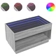 Маса за кафе с Infinity LED, сив сонома, 90x50x50 см