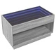 Маса за кафе с Infinity LED, сив сонома, 90x50x50 см