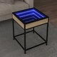Маса за кафе с Infinity LED, сонома дъб, 40x40x51 см