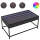 Маса за кафе с Infinity LED черна 90x50x41 см