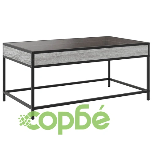 Маса за кафе с Infinity LED, сив сонома, 90x50x41 см ➤ топ цена ➤ sorbe.bg