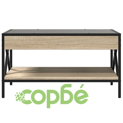 Маса за кафе с Infinity LED, сонома дъб, 70x50x38 см ➤ топ цена ➤ sorbe.bg