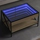 Маса за кафе с Infinity LED, сонома дъб, 70x50x38 см