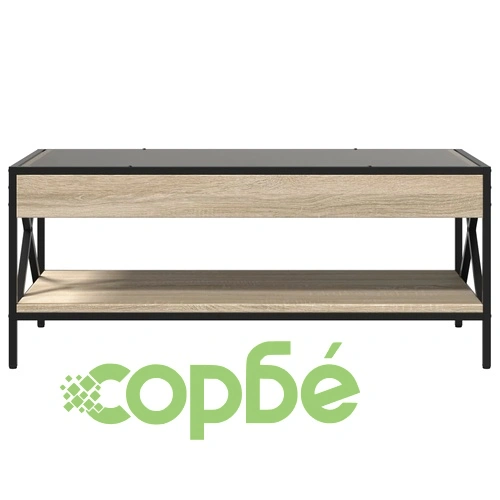 Маса за кафе с Infinity LED, сонома дъб, 90x50x38 см ➤ топ цена ➤ sorbe.bg