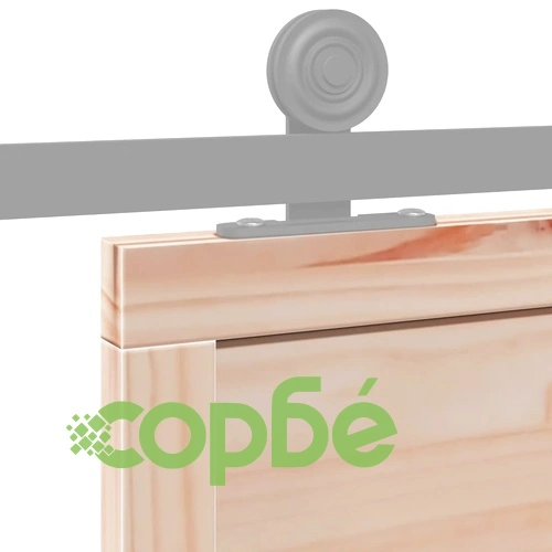 Плъзгаща се врата 90x208 см масивно борово дърво ➤ топ цена ➤ sorbe.bg