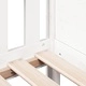 Рамка за детско легло тип къща, бял, 80x200 см, бор масив