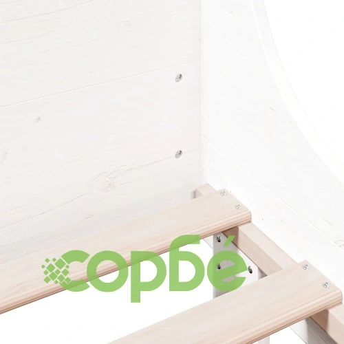 Рамка за легло без матрак, бял, 160x200 см, бор масив ➤ топ цена ➤ sorbe.bg