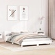 Рамка за легло без матрак, бял, 160x200 см, бор масив