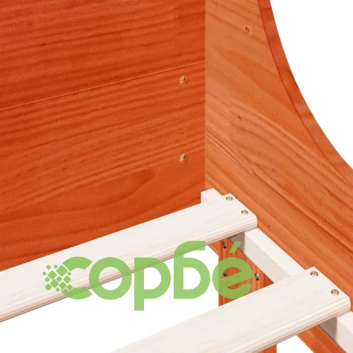 Рамка за легло без матрак, восъчнокафяв, 140x190 см, бор масив ➤ топ цена ➤ sorbe.bg