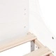 Рамка за легло без матрак, бял, 120x200 см, бор масив