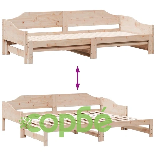 Канапе с изтеглящо разтегателно легло 80x200 см бор масив ➤ топ цена ➤ sorbe.bg