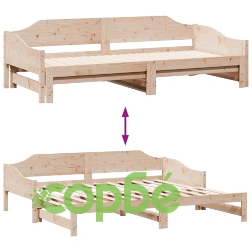 Канапе с изтеглящо разтегателно легло 90x190 см бор масив ➤ топ цена ➤ sorbe.bg