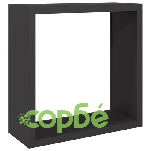 Стойка за дърва, черна, 100x40x100 см, стомана ➤ топ цена ➤ sorbe.bg