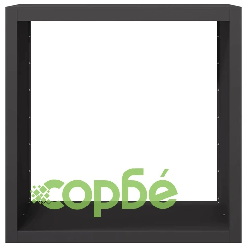 Стойка за дърва, черна, 100x40x100 см, стомана ➤ топ цена ➤ sorbe.bg