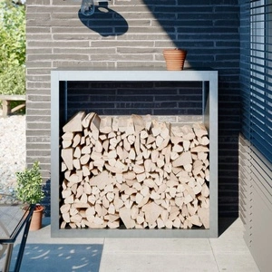 Стойка за дърва за огрев, 100x40x100 см, поцинкована стомана