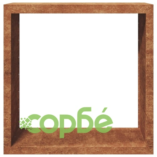 Стойка за дърва за огрев 100x40x100 см Патинираща стомана ➤ топ цена ➤ sorbe.bg