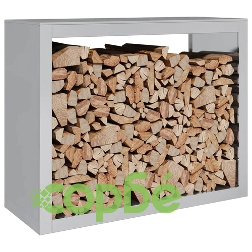 Стойка за дърва за огрев, 100x40x80 см, поцинкована стомана ➤ топ цена ➤ sorbe.bg