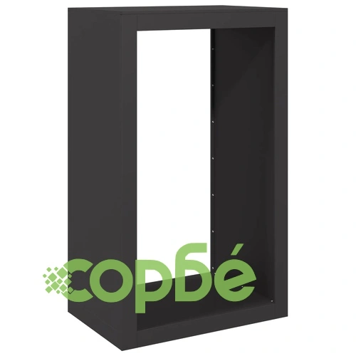 Стойка за дърва, черна, 60x40x100 см, стомана ➤ топ цена ➤ sorbe.bg