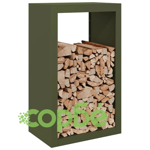 Стойка за дърва за огрев, зелена, 60x40x100 см, стомана ➤ топ цена ➤ sorbe.bg