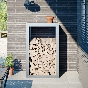 Стойка за дърва за огрев, 60x40x100 см, поцинкована стомана