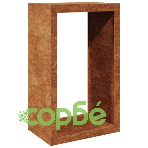 Стойка за дърва за огрев 60x40x100 см Патинираща стомана ➤ топ цена ➤ sorbe.bg