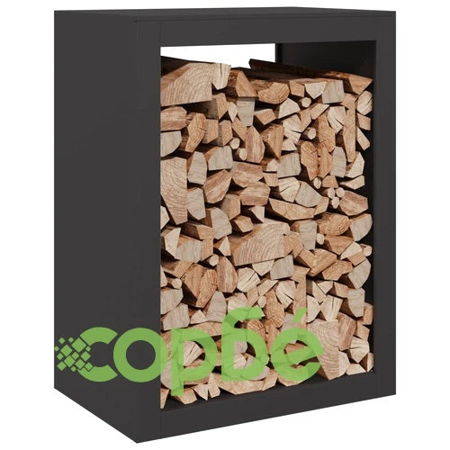 Стойка за дърва, черна, 60x40x80 см, стомана ➤ топ цена ➤ sorbe.bg