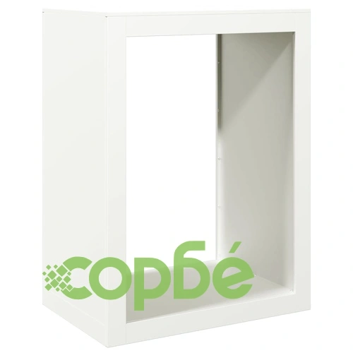 Стойка за дърва за огрев, бяла, 60x40x80 см, стомана ➤ топ цена ➤ sorbe.bg