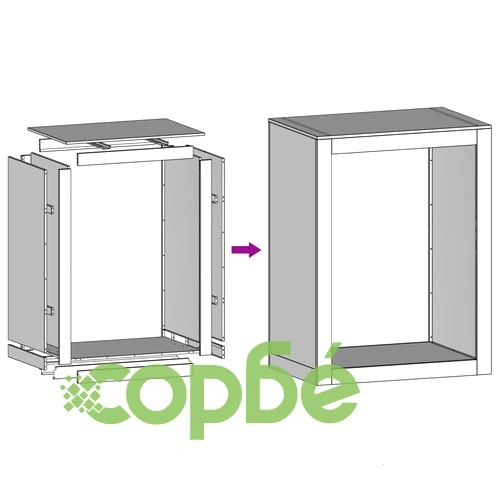 Стойка за дърва за огрев, антрацит, 60x40x80 см, стомана ➤ топ цена ➤ sorbe.bg