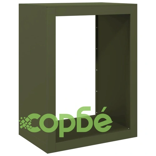 Стойка за дърва за огрев, зелена, 60x40x80 см, стомана ➤ топ цена ➤ sorbe.bg