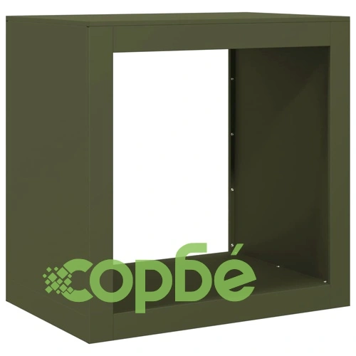 Стойка за дърва за огрев, зелена, 60x40x60 см, стомана ➤ топ цена ➤ sorbe.bg