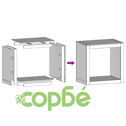 Стойка за дърва за огрев 60x40x60 cm Патинираща стомана ➤ топ цена ➤ sorbe.bg
