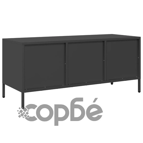 ТВ шкаф, черен, 101,5x39x43,5 см, студеновалцувана стомана на топ цена от sorbe.bg ТВ шкаф, черен, 101,5x39x43,5 см, студеновалцувана стомана ➤ топ цена ➤ sorbe.bg