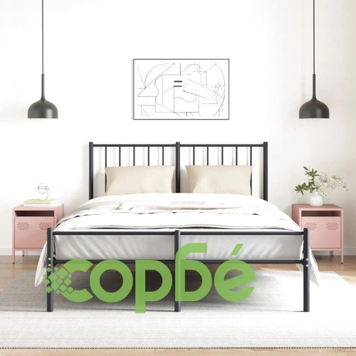 Нощни шкафчета, 2 бр, розови, 35x39x43,5 см, стомана ➤ топ цена ➤ sorbe.bg