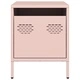 Нощни шкафчета, 2 бр, розови, 35x39x43,5 см, стомана
