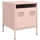 Нощни шкафчета, 2 бр, розови, 35x39x43,5 см, стомана