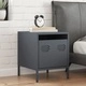 Нощно шкафче, антрацит, 35x39x43,5 см, стомана