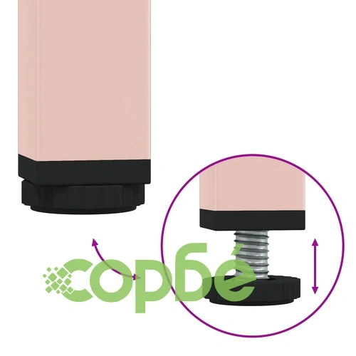 Бюфет, розов, 68x39x73,5 см, студеновалцувана стомана ➤ топ цена ➤ sorbe.bg