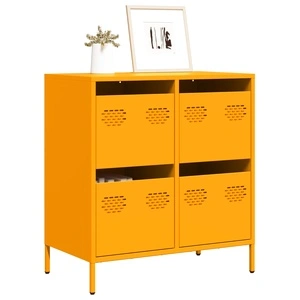 Бюфет, горчица жълто, 68x39x73,5 см, студеновалцувана стомана
