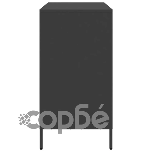 Бюфет, черен, 101,5x39x73,5 см, студеновалцувана стомана ➤ топ цена ➤ sorbe.bg