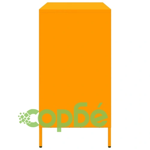 Бюфет, горчица жълто, 101,5x39x73,5см, студеновалцувана стомана ➤ топ цена ➤ sorbe.bg